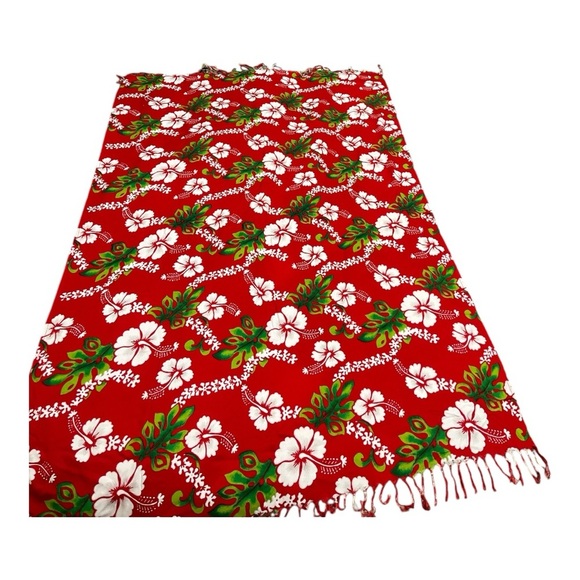 Pareos del Caribe 100% Rayon Hawaiian Wrap/Scarf With Fringe - Picture 1 of 6
